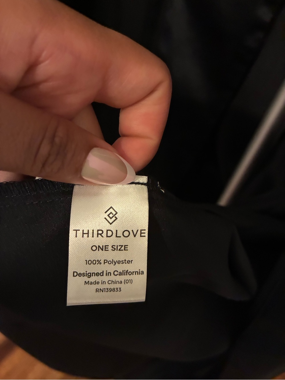 ThirdLove Black Satin Wrap Robe One Size NWT - Picture 4 of 5